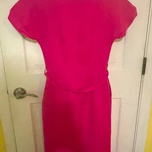 Pink linen dress